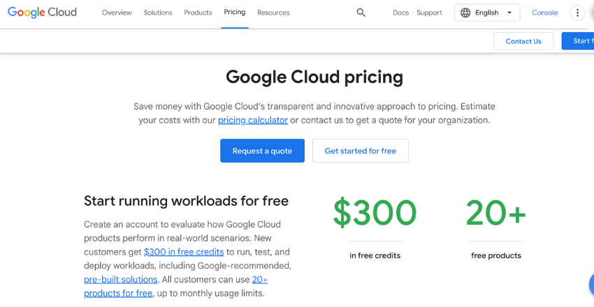 Google Cloud Platform Pricing Models